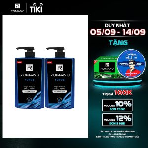 Thương hiệu: Romano Combo 2 Dầu gội Romano hương nước hoa 650g/chai  247.000 ₫