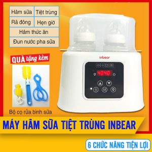 Thương hiệu: inbear Máy Hâm Sữa Và Tiệt Trùng Bình Sữa Điện Tử 6 Chức Năng INBEAR (IBW-6100) + Tặng Bộ Cọ Bình Sữa - Hâm Sữa, Tiệt Trùng, Đun Nước Pha Sữa, Hâm Thức Ăn, Rã Đông, Hẹn Giờ - Bình Hâm Sữa Mẹ Giúp Giữ Ấm, Ủ Sữa - Máy Tiệt Trùng Và Ủ Bình Sữa Cho Bé 535.000 ₫