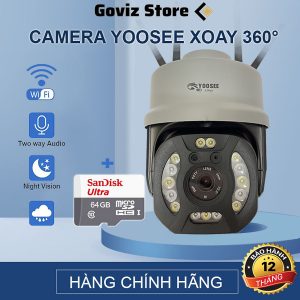 Thương hiệu: Yoosee Camera wifi Yoosee 4 Râu 17 Led FULL HD 6.0Mpx, Xoay 360° Chuyên Dụng Ngoài Trời - Hàng Nhập Khẩu   700.000 ₫