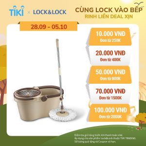Thương hiệu: Lock&Lock Bộ Cây Lau Nhà Xoay Tay Compact Spin Mop Lock&Lock ETM466: Thùng Giặt + Cây + Bông Lau  508.000 ₫