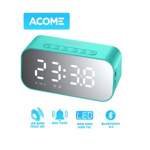 Thương hiệu: Acome Loa Bluetooth đồng hồ 3in1 ACOME A5 âm thanh HD sắc nét âm bass trầm ấm công suất 5W phát được đài FM - HÀNG CHÍNH HÃNG   175.000 ₫