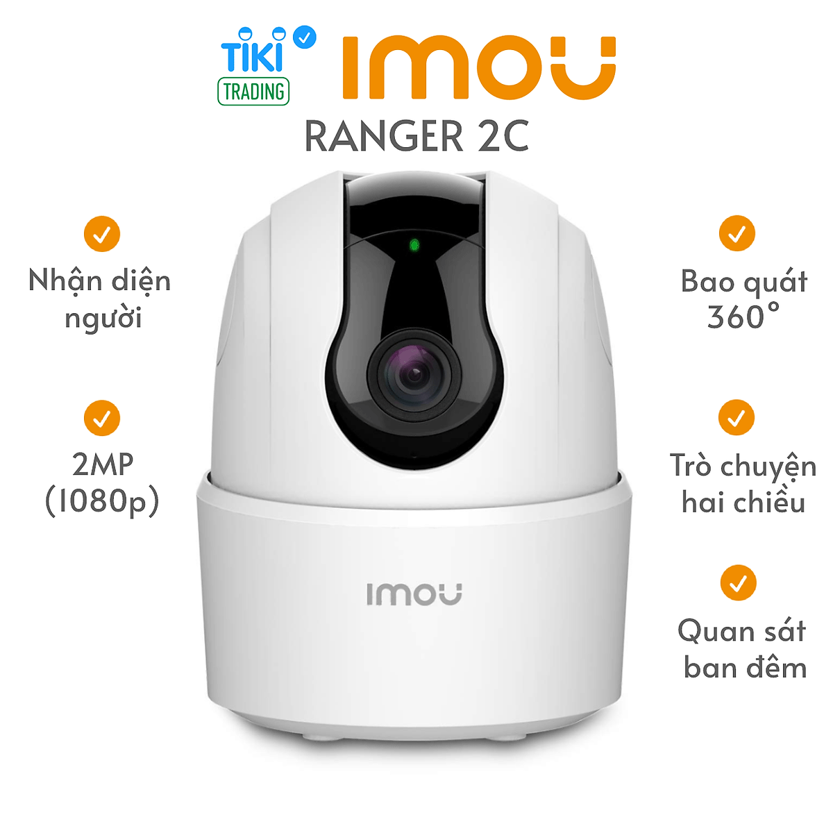 Camera Imou Ranger 2 4mp Thương hiệu: IMOU Camera IMOU Ranger 2, Camera Xoay 360, AI Phát hiện ...