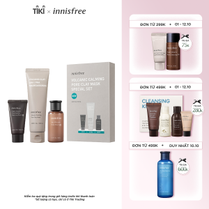 Thương hiệu: Innisfree Bộ sản phẩm se khít lỗ chân lông đá tro núi lửa innisfree Volcanic Calming Pore Clay Mask Special Set - 131173426x  v
