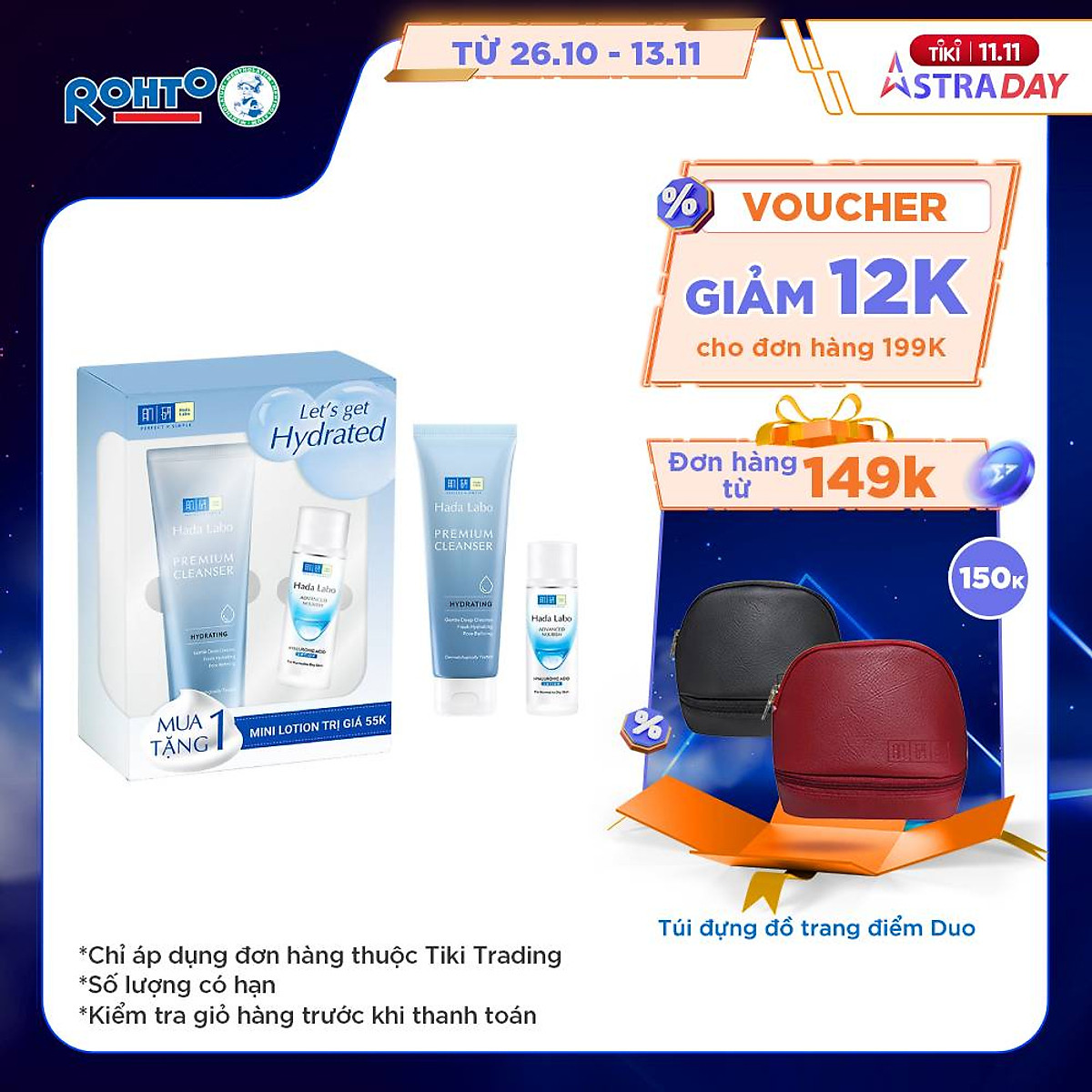 Thương hiệu: Hada Labo Hộp quà sữa rửa mặt dưỡng ẩm cao cấp Hada Labo ...