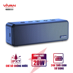 Thương hiệu: vivan Loa Bluetooth 5.0 - [[ Nghe 24h - Phạm Vi 20m, 200m2 ]] - VIVAN VS20 - Hàng Chính Hãng   569.000 ₫