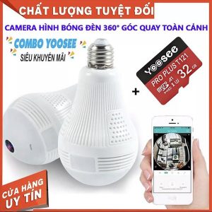 Thương hiệu: Yoosee Camera YOOSEE WIFI Tích Hợp Bóng Đèn Led Sáng Quan Sát Toàn Cảnh 360° Không Có Góc Khuất Kèm Thẻ Nhớ 64GB CHÍNH HÃNG   469.000 ₫