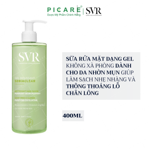 Thương hiệu: SVR Sữa Rửa Mặt Dạng Gel Dành Cho Da Nhờn Mụn SVR Sebiaclear Gel Moussant 400ml   520.000 ₫