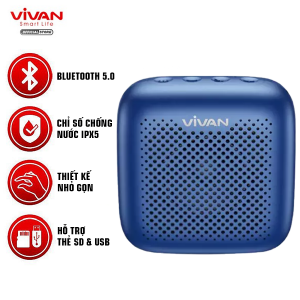 Thương hiệu: vivan Loa TWS Bluetooth 5.0 VIVAN VS1 – Chống Nước IPX5, Pin 1800mAh, Âm Thanh Sống Động, Hỗ Trợ Thẻ Nhớ SD & USB – HÀNG CHÍNH HÃNG   189.000 ₫