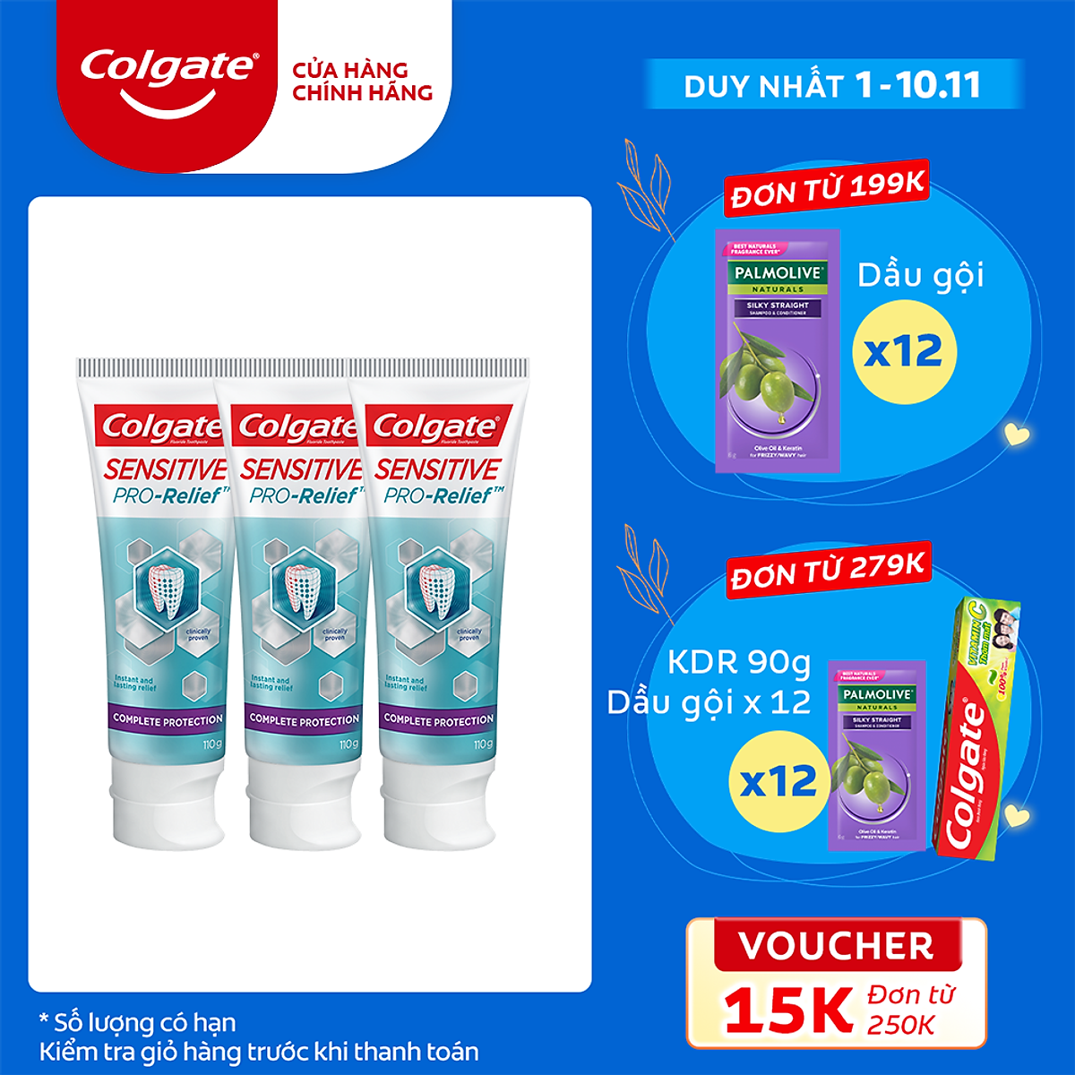 Thương hiệu: Colgate Bộ 3 Kem đánh răng Colgate Sensitive ngăn ê buốt ...