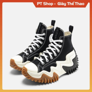 [Hàng Tốt + FreeShip] Giày Sneaker Cv run motion cao thấp cổ màu đen trắng nâu, Giầy Sneaker Conver 1970s hight low   ₫603.000