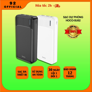 [Mã ELAUG giảm 6% đơn 50K] Sạc dự phòng không dây Chính Hãng HOCO-SU02, 2 cổng đầu vào,2 cổng đầu ra dung lượng 20000mAh   ₫199.000 - ₫299.000
