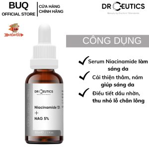 DRCEUTICS Serum Niacinamide 12% DrCeutics Giảm Thâm Sáng Da Kiềm Dầu (30ml 100ml)   ₫204.750 - ₫477.750
