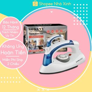 [Bảo Hành 12 Tháng] Bàn là hơi nước du lịch mini Sokany cao cấp - Bàn ủi hơi nước mini đa năng tiện dụng  ₫169.000 - ₫179.000