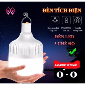 [BẢO HÀNH 6 THÁNG] bóng đèn tích điện 120w siêu sáng có điều khiển -REMOTE hỗ trợ sạc năng lượng mặt trời , sáng 4 chế độ chống nước tuyệt đối có móc treo tiện lợi  93.300 ₫