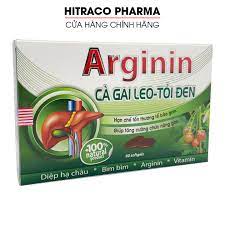 [HCM]Viên uống bổ gan Arginin Cà Gai Leo Tỏi Đen giải độc gan hạ men gan tăng cường chức năng gan - Hộp 60 viên  47.000 ₫