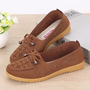 Wtmei thời trang Hollow-out Giày lười của phụ nữ slip-on Giày đế bệt cho mùa hè Bow Casual chống trượt đế mềm Giày thoáng khí  104.765 ₫