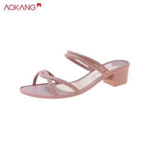 AOKANG Phiên bản thời trang Hàn Quốc Xăng đan đa năng cho nữ đồ mặc ngoài phong cách cổ tích hai giày đơn gót giữa gót chống trượt chống ẩm  99.000 ₫