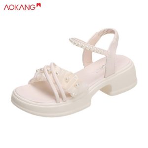 Aokang dép cổ tích gió Nữ đế dày mới tăng Xăng-đan và Dép xăng đan đi biển cao cấp của Pháp  161.000 ₫