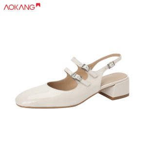 AOKANG Mary Jane Giày Giày Đỏ Miệng Nông Với Retro Dép Giày Nữ  303.000 ₫