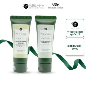 Cặp dầu gội đầu và dầu xả tóc thảo dược Weilaiya gừng trắng giúp ngăn rụng và kích thích mọc tóc size du lịch 20ml  89.000 ₫