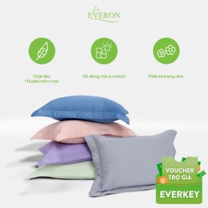 (Độc quyền) Vỏ gối EVERON 100% Tencel/Modal OL2311-18 siêu mềm, hiện đại nhiều kích thước (Phiên bản giới hạn)  244.473 ₫