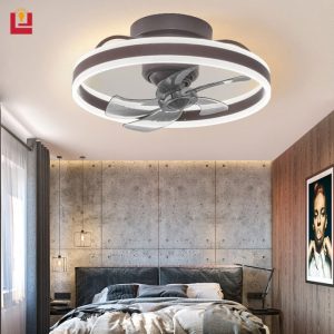 55W thông minh quạt trần người hâm mộ với đèn điều khiển từ xa phòng ngủ trang trí nội thất thông gió đèn 33cm không khí vô hình lưỡi im lặng  601.500 ₫