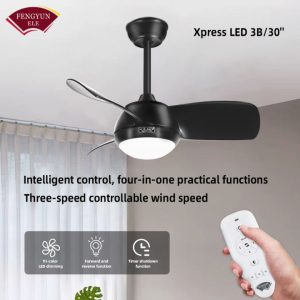FENGYUN QUẠT TRẦN ĐÈN 3 CÁNH LED ceiling fan light 3 Cánh 30"/48"/52" inch Động Cơ DC Có Điều Khiển Từ Xa 3 Chế Độ Đèn Cho Phòng khách, Phòng ngủ, Tầng hầm, Nhà bếp, nhà hàng, phòng ăn（Bảo Hành 1 Năm）  1.459.000 ₫