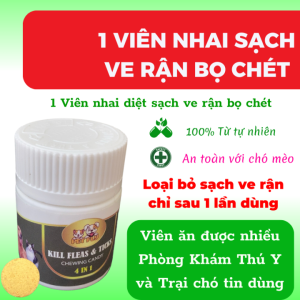 1 Viên Nhai Diệt Sạch ve rận bọ chét cho Chó Mèo sau 1 lần sử dụng 68.000 ₫