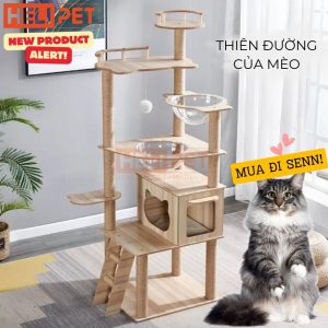 Petslover Nhà gỗ cattree cây cào móng cho mèo cat Khung Gỗ Leo Trèo Cho Mèo Cưng  1.059.000 ₫