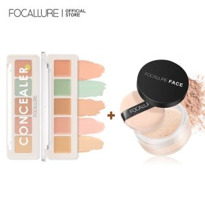 [Bộ trang điểm] Set 2 Hộp Phấn Phủ Che Khuyết Điểm 5 Màu FOCALLURE 100g  101.000 ₫