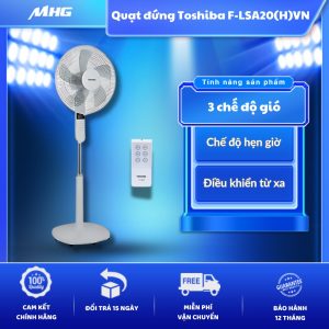 Quạt Cây Đứng Toshiba F-LSA10(H)VN | F-LSA20(H)VN | 5 Cánh | Remote | Tiết Kiệm Điện | BH 12 Tháng  ₫869.000
