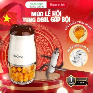 (BH 1 Năm) Máy xay thực phẩm mini đa năng Samono SW-MC200, 6 lưỡi dao, dung tích 300ml, ₫209.000công suất 200W