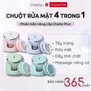 Chuột Rửa Mặt Chella 4 trong 1 kèm Tẩy Trang, Máy Đẩy Tinh Chất, Nâng Cơ, Máy Rửa Mặt - Bảo Hành 1 Năm CHELLA.MAKEUP 45.000₫