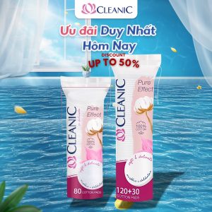 Bông Tẩy Trang CLEANIC 100% Cotton Tự Nhiên Soft And Comfort 94.999₫