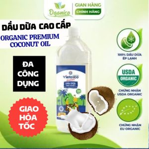 Dầu Dừa Vietcoco Tinh Khiết Ép Lạnh 100% Hữu Cơ Dưỡng Ẩm Da, Chăm Sóc Tóc Và Hỗ Trợ Trắng Răng 42.500₫