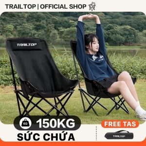 【COD】Trailtop Ghế Gấp Gọn Dã Ngoại Ghế Cắm Trại Ghế Câu Có Thể Gấp Khả Năng Chịu Lực150kg Chống Nước  117.000₫