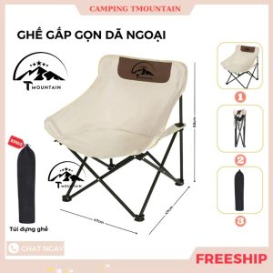 Ghế Camping Ngả Lưng Tmountain Gấp Gọn Thư Giãn Dã Ngoại Du Lịch Cao Cấp Dễ Gấp Mở 51.000₫