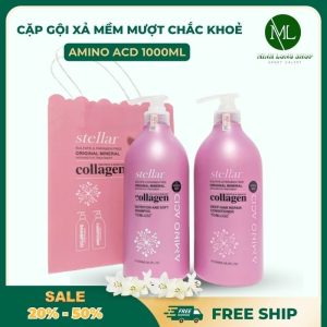 Cặp Dầu Gội Xả Collagen Stellar Amino Acd 1000ml Giúp Tóc Óng Mươt Chắc Khoẻ 160.000₫ - 300.000₫