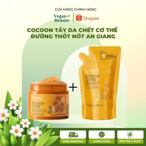 [MUA 2 GIẢM 37%] Combo 1 hũ Tẩy da chết cơ thể đường thốt nốt An Giang Cocoon 200ml + 1 Túi refill 200ml
