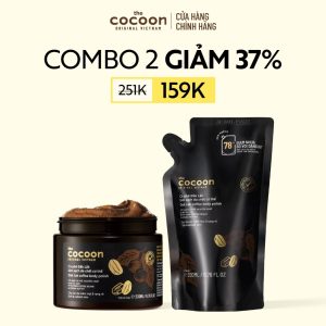 [MUA 2 GIẢM 37%] Combo 1 Hũ Tẩy Da Chết Cơ Thể Cà Phê Đắk Lắk Cocoon 200ml + Túi Refill Tẩy Da Chết Cà Phê 200ml 213.350₫