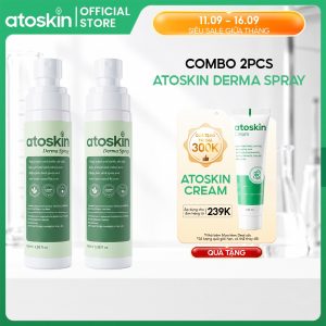 Xịt Mụn Lưng Atoskin Derma Spray 100ml - Hỗ Trợ Làm Sạch Da, Giảm Mụn, Cải Thiện Viêm Nang Lông 189.000₫