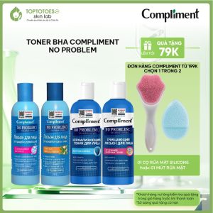 [HÀNG NHẬP KHẨU] Toner Compliment No Problem BHA làm sạch sâu, kiềm dầu, giảm mụn, mờ thâm 200ml 67.000₫